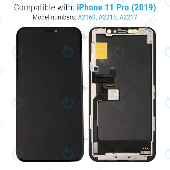 Kijelző iPhone 11 Pro, Érintőüveg kerettel, Refurbished
