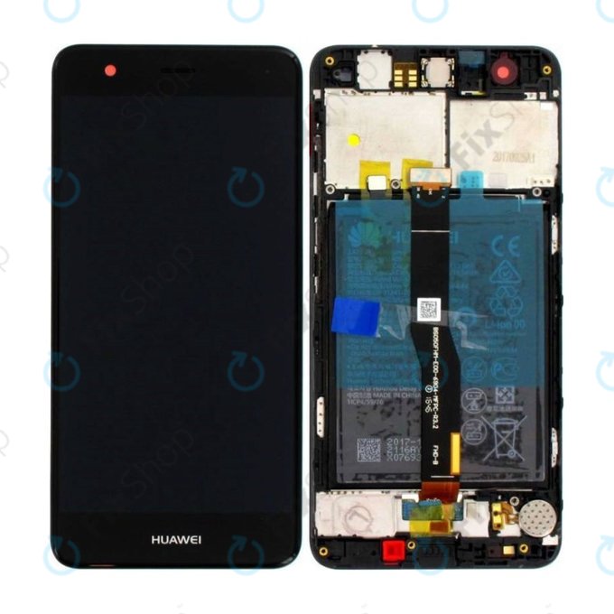 Huawei Nova - LCD Kijelző + Érintőüveg + Keret + Akkumulátor (Black) - 02351CKD, 02350YRH Genuine Service Pack