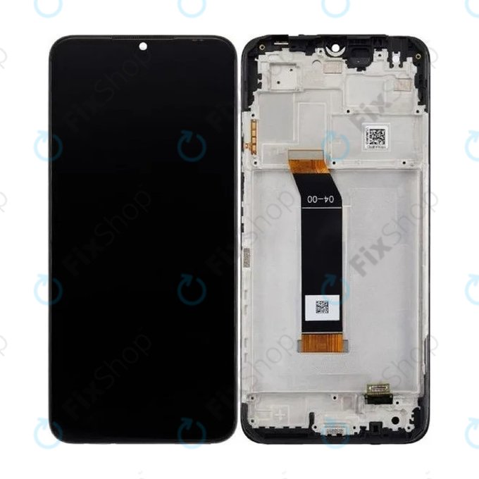 Xiaomi Poco M4 5G 22041219PG - LCD Kijelző + Érintőüveg + Keret (Power Black) - 560005L19P00 Genuine Service Pack