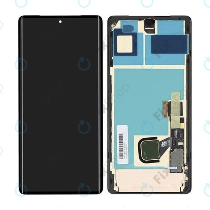 Google Pixel 7 Pro GP4BC GE2AE - LCD Kijelző + Érintőüveg + Keret - G949-00290-01 Genuine Service Pack