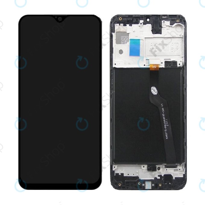 Samsung Galaxy A10 A105F - LCD Kijelző + Érintőüveg + Keret TFT