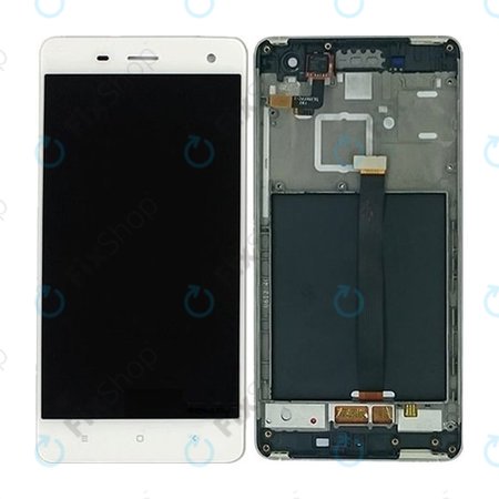 Xiaomi Mi 4 - LCD Kijelző + Érintőüveg + Keret (White) TFT
