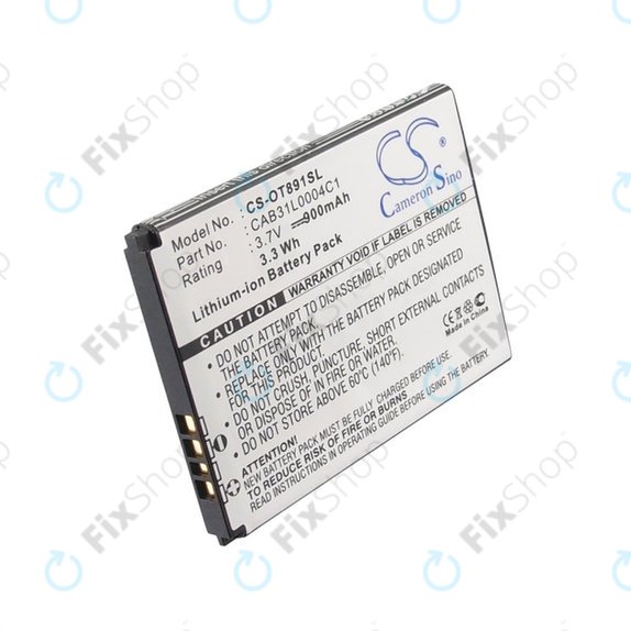 Akkumulátor Alcatel One Touch, OT, TCL A, Vodafone, 900mAh, Li-ion, 3.7V, CAB31L0004C1, HQ