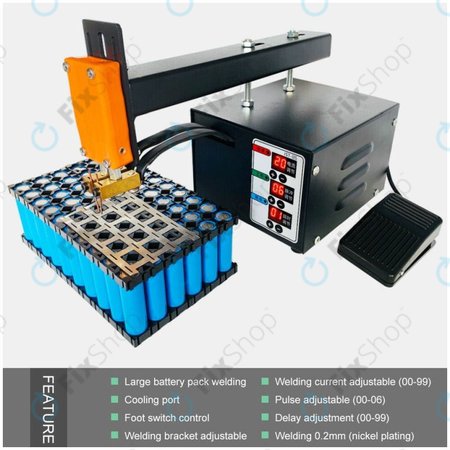 JST-IIS - 3KW High Power 18650 - Battery Spot Welder - Akkumulátor Hegesztő
