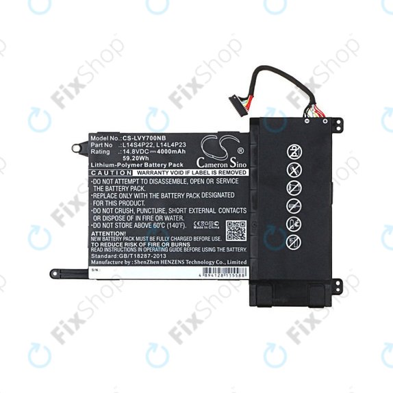 Akkumulátor Lenovo Eraser Y700, IdeaPad Y700, 4000mAh, Li-Pol, 14.8V, L14S4P22, HQ