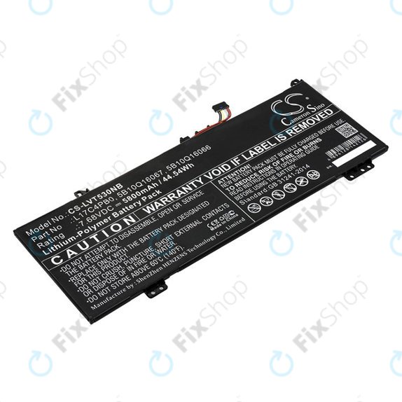 Akkumulátor Lenovo Air 14, Flex 6, Ideapad 530, Yoga 530, 5800mAh, Li-Pol, 7.68V, L17C4PB0, HQ