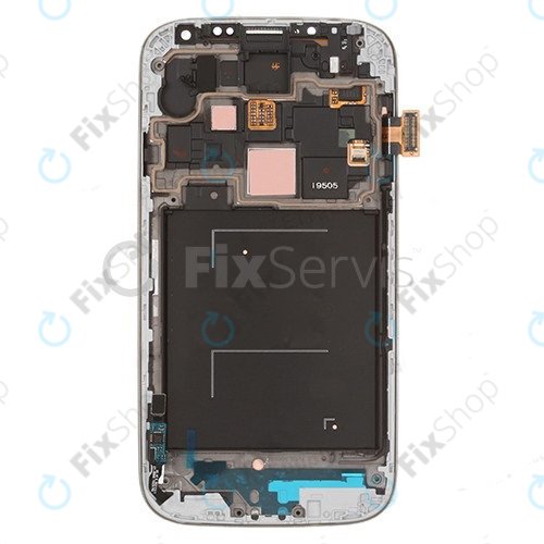 Samsung Galaxy S4 i9505 - LCD Kijelző + Érintőüveg + Keret (White Frost) OLED