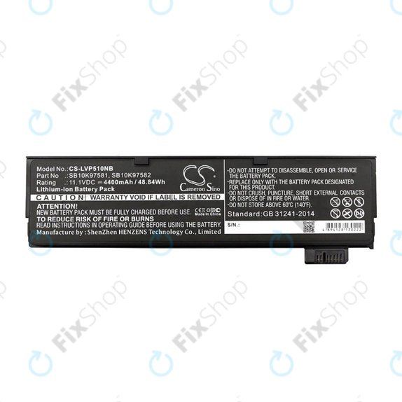 Akkumulátor Lenovo ThinkPad P51, T470, T570, 4400mAh, Li-Ion, 11.1V, SB10K97581, HQ