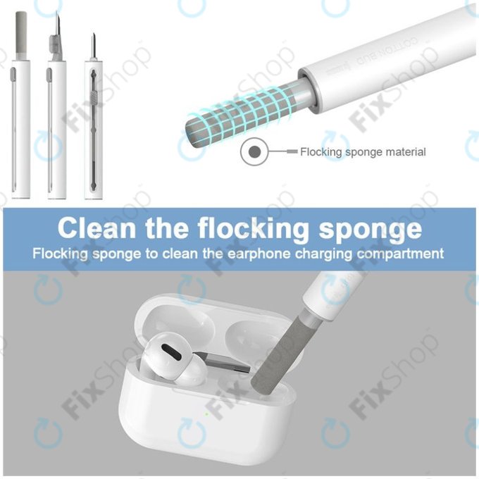 Tisztító Toll Telefon és Fejhallgató Tisztításához (Fehér)