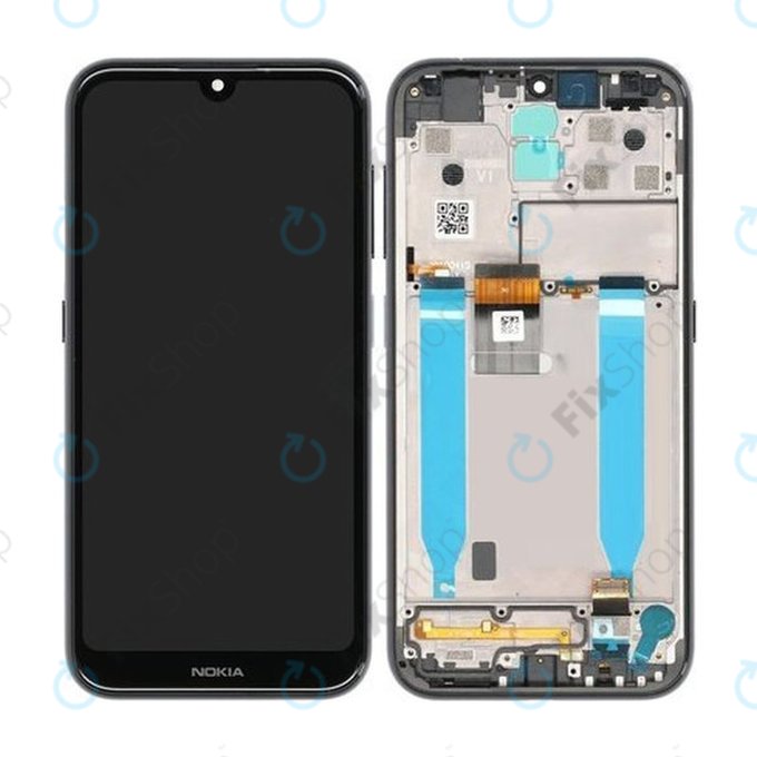 Nokia 4.2 - LCD Kijelző + Érintőüveg + Keret (Black) - 712601009011 Genuine Service Pack