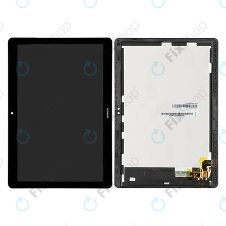 Huawei MediaPad T3 10 - LCD Kijelző + Érintőüveg + Keret (Space Grey) - 02351SYF, 02351JGD, 02351JGC Genuine Service Pack