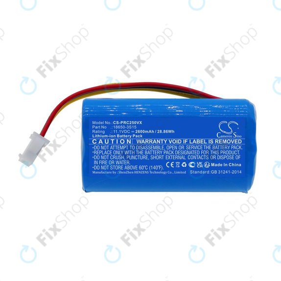 Akkumulátor CleanMate S460, Pure Clean PUCRC25, 2600mAh, Li-Ion, 11.1V, 18650-3S15, HQ