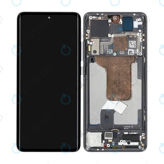 Xiaomi 12, 12X - LCD Kijelző + Érintőüveg + Keret (Gray) - 5600030L3A00, 56000300L300 Genuine Service Pack