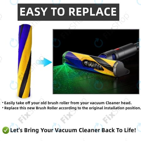 Dyson V11, V12, V15, V15s Detect Submarine - Slim Fluffy Főkefe (Puha Henger)