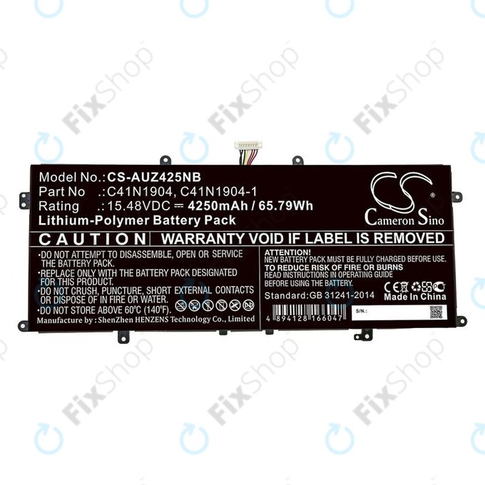Akkumulátor Asus Zenbook 13, Zenbook 14, 4250mAh, Li-Pol, 15.48V, C41N1904, HQ
