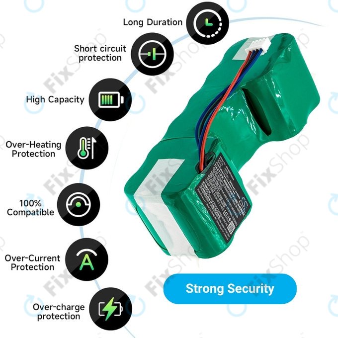 iRobot Roomba Combo-series, Ecovacs Deebot-series - Akkumulátor 4720110, DM88 Ni-MH 12.0V 3000mAh HQ