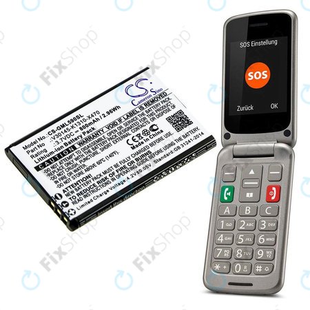 Akkumulátor Saiet Lumina, Ready, Single, Brondi Amico Favoloso, Gigaset GI390, 590, 800mAh, Li-Ion, 3.7V, V30145-K1310-X470, HQ