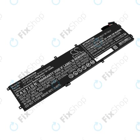 Akkumulátor Dell XPS 15, Dell Precision 9560, 9570, 8000mAh, Li-Pol, 11.4V, 6GTPY, HQ
