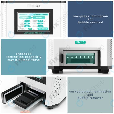 Refox FM40 - LCD Kijelző Lamináló Gép 3in1