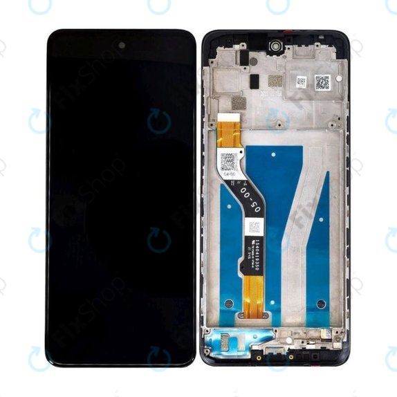 Motorola Moto G60 XT2135 - LCD Kijelző + Érintőüveg + Keret (Charcoal Gray) TFT