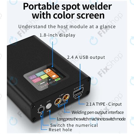 Docreate SW - Hordozható Állítható Ponthegesztőgép (5000mAh)