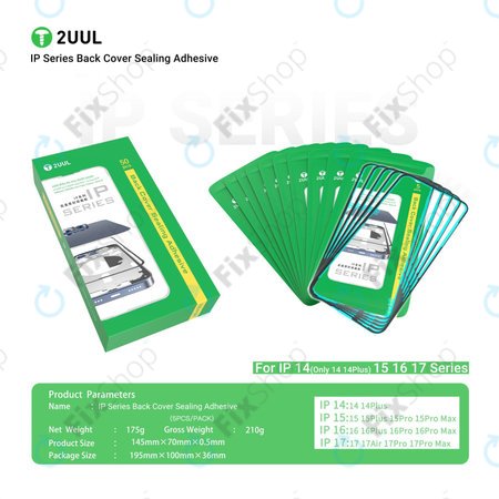 Hátlapi üveg tömítő ragasztó, iPhone 17, 2UUL BA17, (5db)