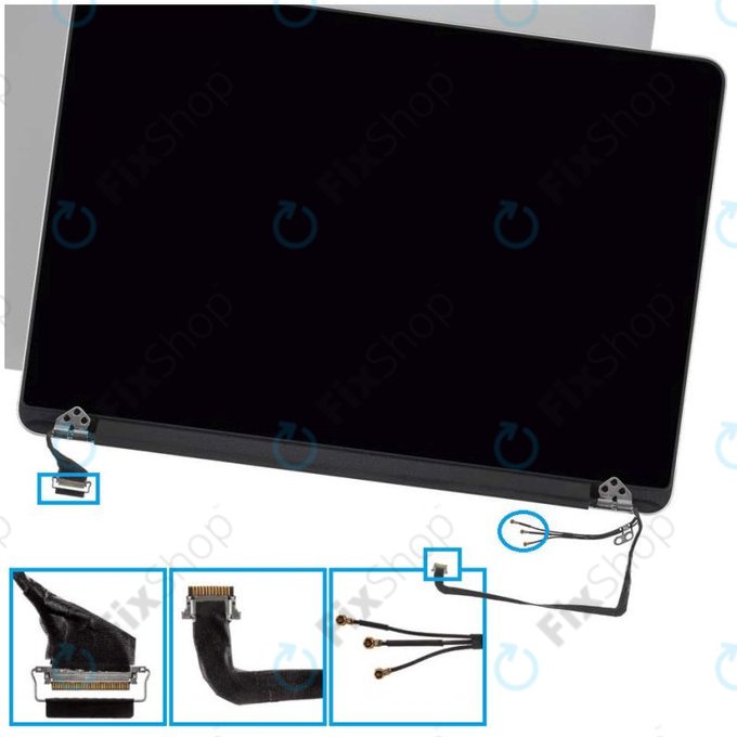 Apple MacBook Pro 13" A1502 (Late 2013 - Mid 2014) - LCD Kijelző + Előlapi Üveg + Fedőlap Refurbished