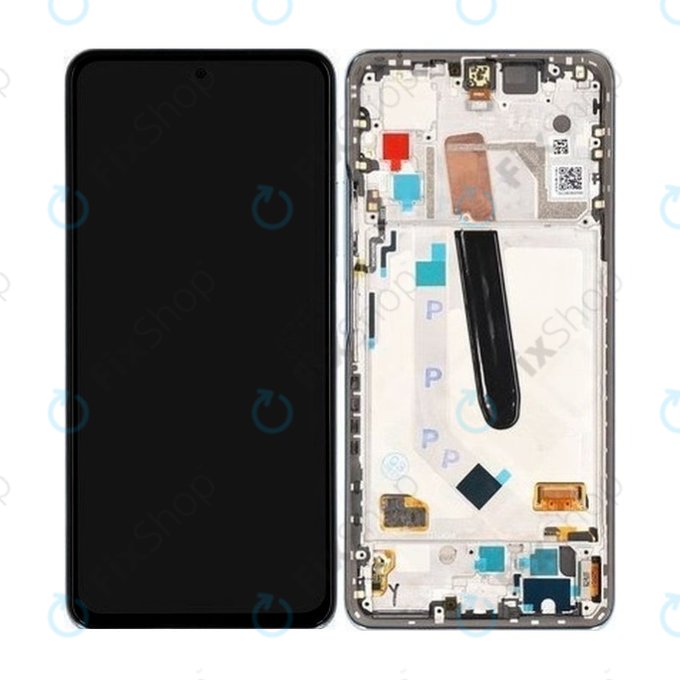 Xiaomi Poco F3 - LCD Kijelző + Érintőüveg + Keret (Blue) - 560004K11A00 Genuine Service Pack