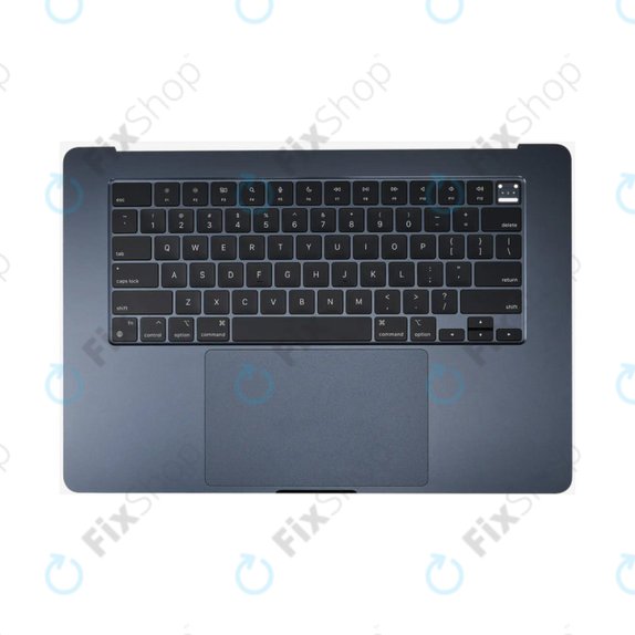 Felső billentyűzetkeret MacBook Air 15", A3114 (2024), US billentyűzettel és akkumulátorral, Midnight, 661-40269, Genuine Apple