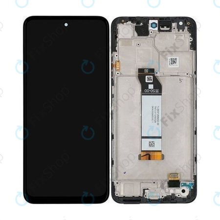 Xiaomi Redmi Note 10 5G - LCD Kijelző + Érintőüveg + Keret (Graphite Gray) - 5600020K1900 Genuine Service Pack