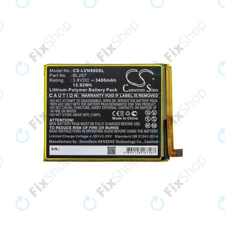 Lenovo K9 Note - Akkumulátor BL287 3400mAh HQ