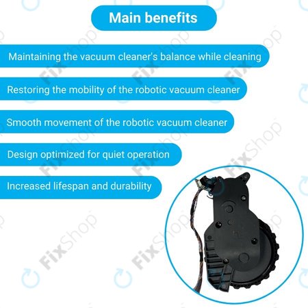 Xiaomi Roborock S5 Max, S6 Pure, S7 - Kerék Motorral (Jobb) (Fekete)