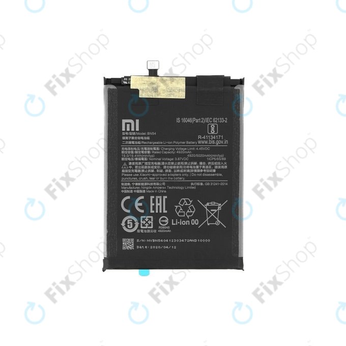 Xiaomi Redmi 9, Note 9 - Akkumulátor BN54 5020mAh - 460200001J1G, 460200003P1G Genuine Service Pack