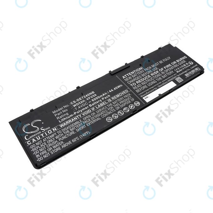Akkumulátor Dell Latitude E7240, 7250, 12, 6000mAh, Li-Pol, 7.4V, VFV59, HQ