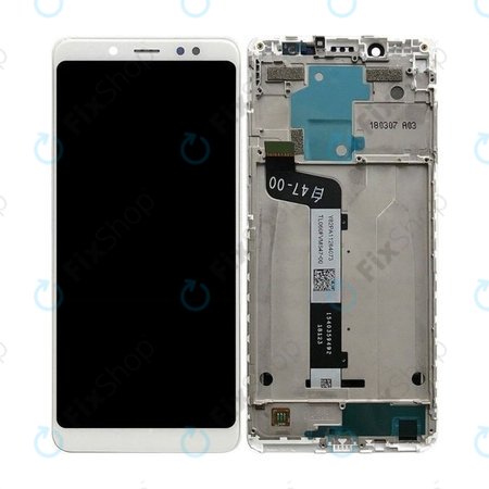 Xiaomi Redmi Note 5 Pro - LCD Kijelző + Érintőüveg + Keret (White) TFT