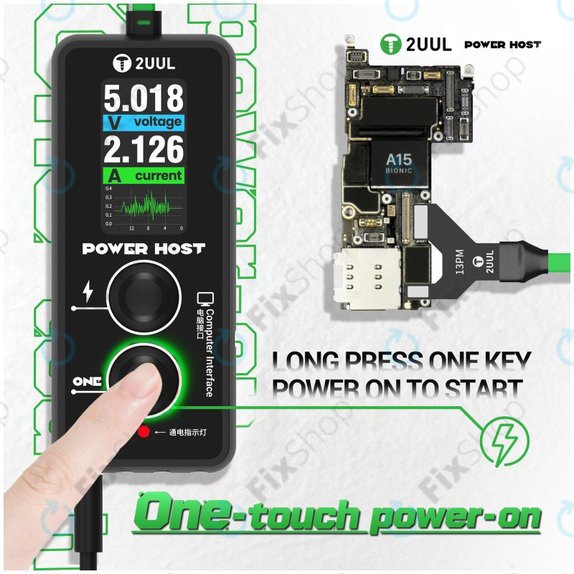 Digitális USB-C feszültség- és árammérő (Power Host), 2UUL PW15