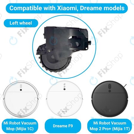 Xiaomi Dreame F9, Mi Robot Vacuum Mop (Mijia 1C), 2 Pro+ (Mijia 1T) - Kerék Motorral (Bal) (Fekete)