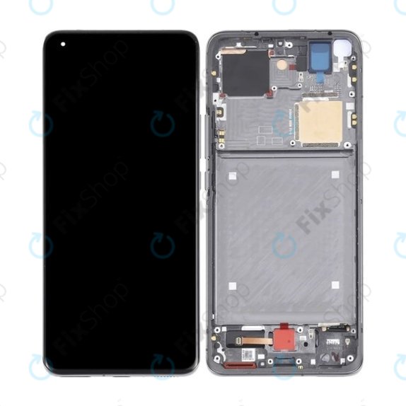 Xiaomi Mi 11 Ultra - LCD Kijelző + Érintőüveg + Keret (Ceramic Black) OLED