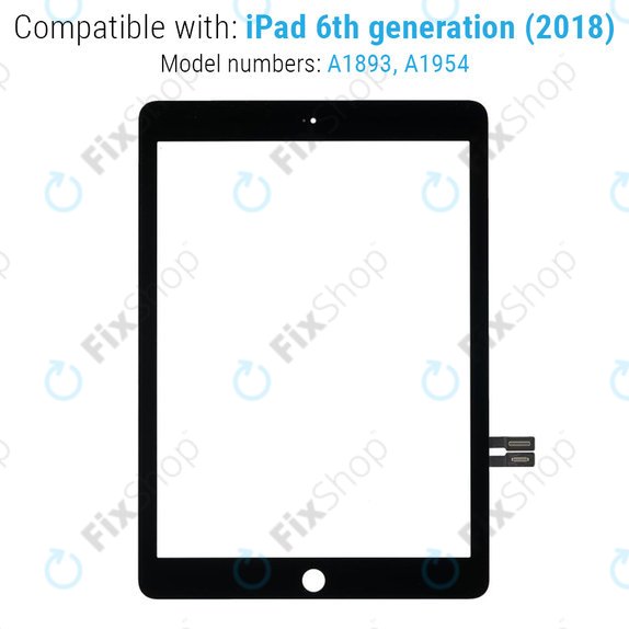 Érintőüveg iPad (6th Gen 2018), Black