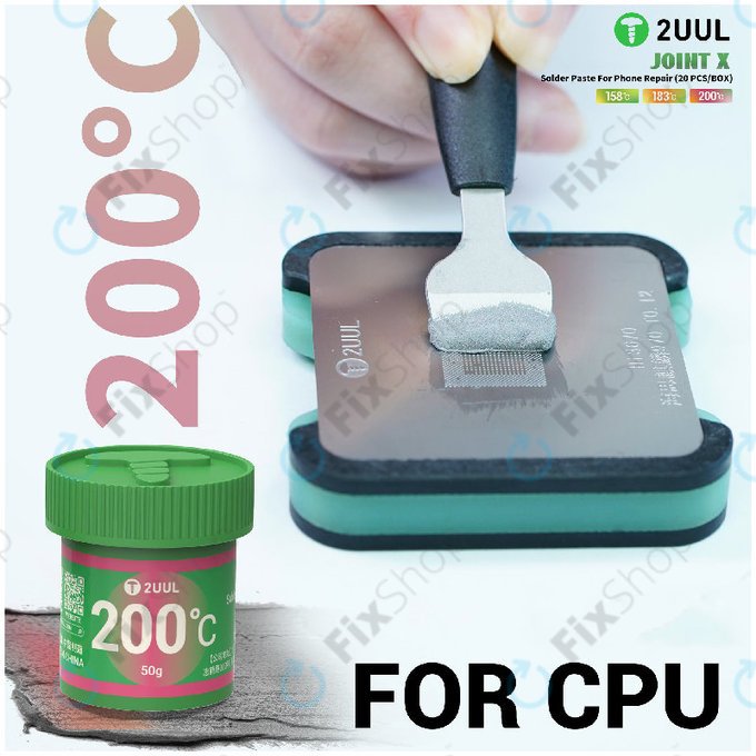 Magas hőmérsékletű forrasztópaszta, 2UUL FS200, (200C)