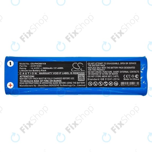 Philips SmartPro Active - Akkumulátor 4ICR19/65 Li-Ion 14.4V 2600mAh HQ