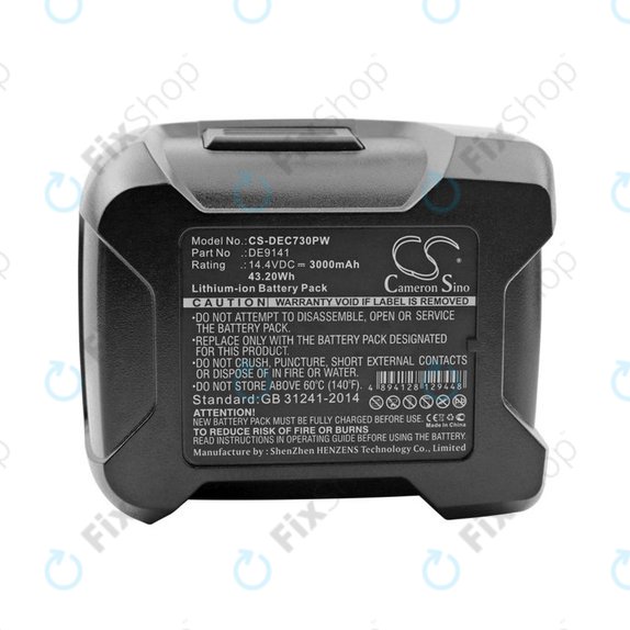 Akkumulátor Dewalt DC528, DC612, DC728, DC830, Wurth BS 14-A, 3000mAh, Li-Ion, 14.4V, DE9141, HQ