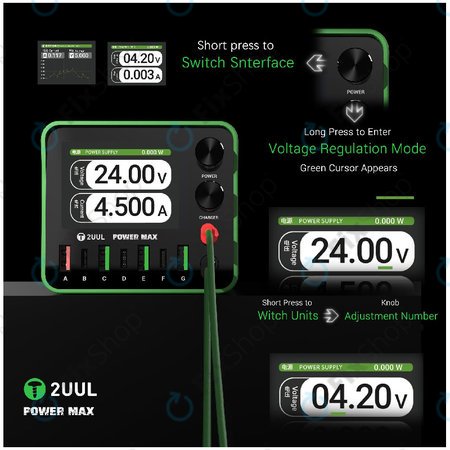 200W-os többportos töltőállomás, 2UUL PC01