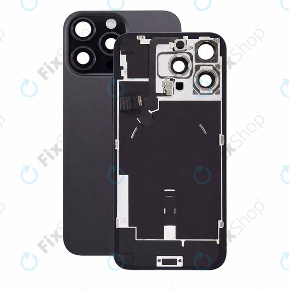 Hátsó ház üveg iPhone 16 Pro Max készülékhez, Black Titanium, Pulled A