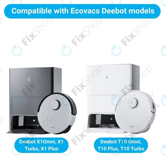 Pótalkatrész készlet Ecovacs X1 Omni, T10 (2x Főkefe, 4x Szűrő, 4x Oldalkefe, 8x Felmosórongy, 4x Porzsák)