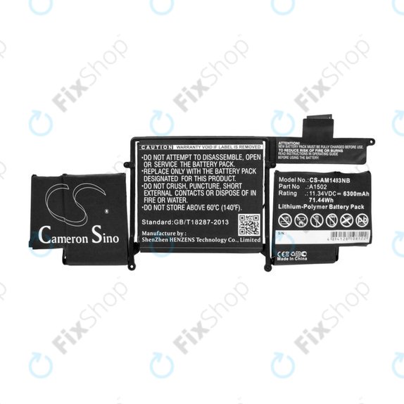 Apple MacBook Pro 13" A1502 (Late 2013 - Mid 2014) - Akkumulátor A1493 6300mAh HQ