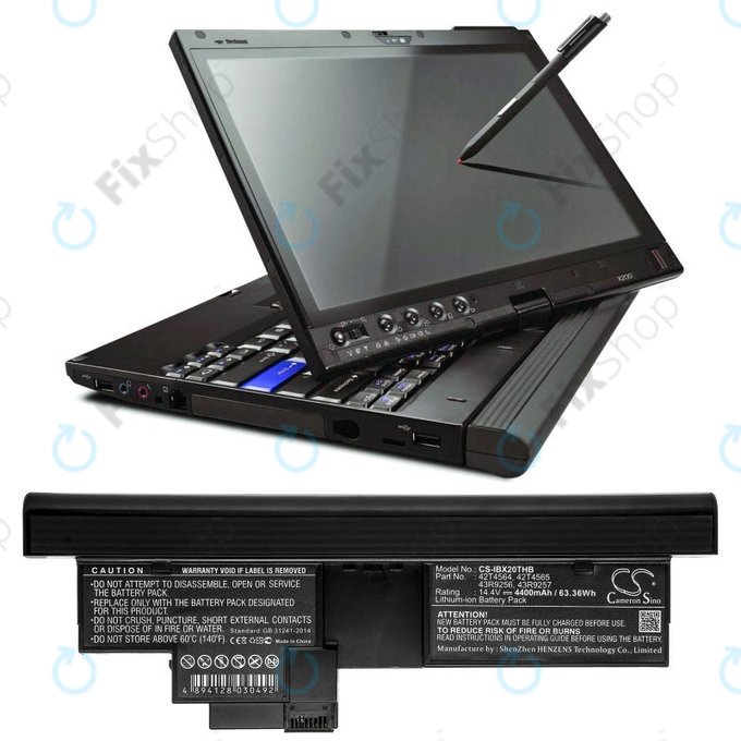 Akkumulátor Lenovo Thinkpad X200, X200s, 4400mAh, Li-Ion, 14.4V, 42T4564, HQ