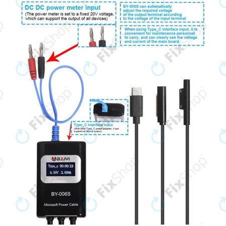 BY-006S - Multifunkciós Tápkábel Microsoft Surface Book, Go, Laptop, Pro, RT Eszközökhöz
