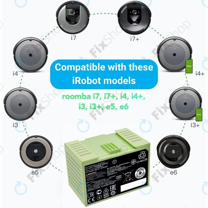 iRobot Roomba e-series, i-series - Akkumulátor ABL-D1, 4624864, ABL-D2 Li-Ion 14.4V 3000mAh