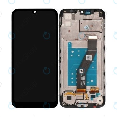 Motorola Moto E6s - LCD Kijelző + Érintőüveg + Keret (Black) - 5D68C16500, 5D68C16980 Genuine Service Pack